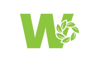 W letter initial company name vector v2