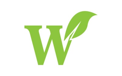 W letter initial company name vector v36