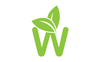 W letter initial company name vector v9