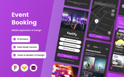 Festify - mobiele app voor het boeken van evenementen