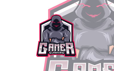 Ghost Gamer Mascot Logo Template