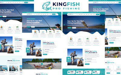 Kingfish - Modello HTML5 del club di pesca e caccia al pesce