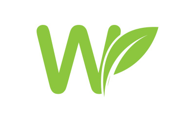 Vetor inicial do nome da empresa com letra W v51