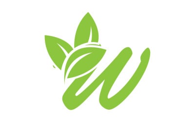 W letter initial company name vector v54