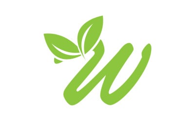 W letter initial company name vector v57