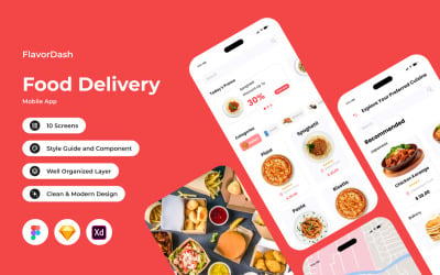 FlavorDash - Élelmiszer-szállítási mobilalkalmazás