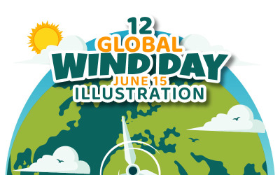 12 Illustration zum globalen Windtag