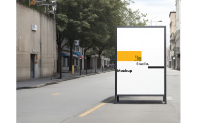 Pusta makieta plakatu ulicznego 14