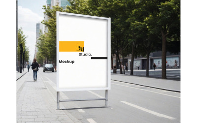 Utcai plakát üres makett 11