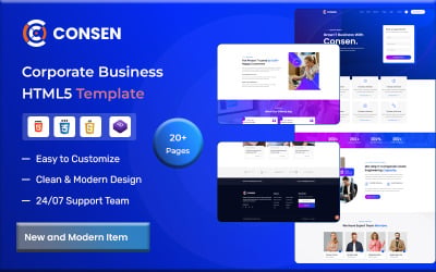 Consen - modelo HTML5 de negócios corporativos