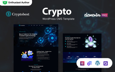 CryptoBest - Cryptocurrency en Bitcoin WordPress Elementor-thema