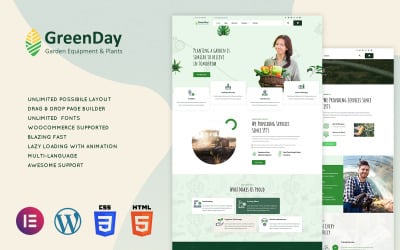 Greenday - Tema de WordPress para agricultura y jardinería
