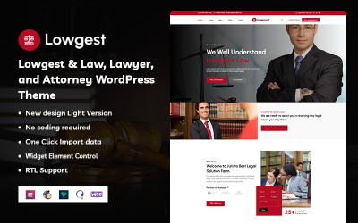 Il più basso: tema WordPress per legge, avvocato e avvocato