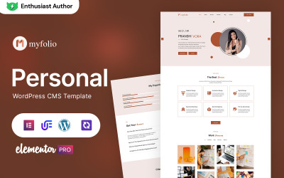 Myfolio — тема WordPress Elementor для портфолио дизайнера