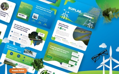 Suplae – Szablon Powerpoint dotyczący energii alternatywnej