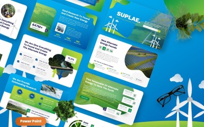 Suplae – Szablon Powerpoint dotyczący energii alternatywnej