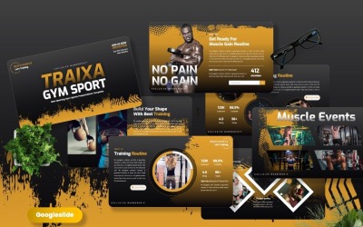 Traixa - Gym Sport Googleslide-sjablonen