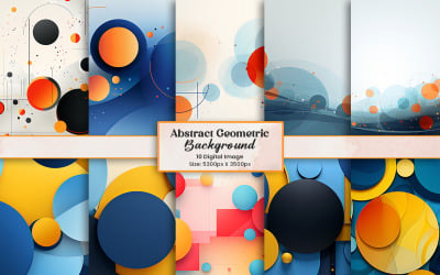 Abstract geometric shapes background, Colorful fluid gradient geometric pattern.