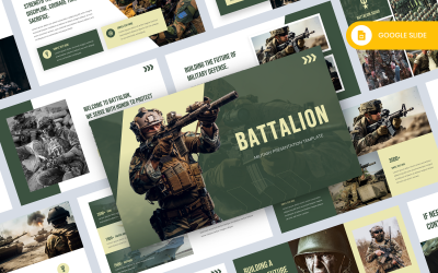 Bataillon - Modèle de diapositive Google militaire