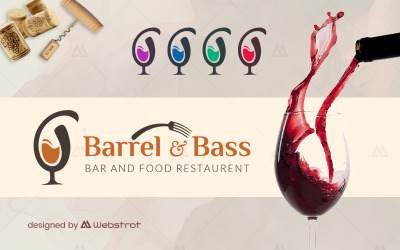 Бесплатный шаблон логотипа Barrel and Bass