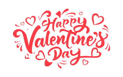 Ingyenes Boldog Valentin-napot kézzel írott stock illusztráció