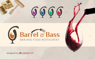 Gratis mall för Barrel and Bass-logotyp