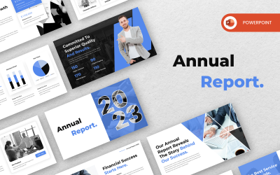 Modèle PowerPoint de rapport annuel des entreprises