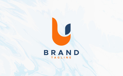 U-Buchstabe minimale Vogel-Logo-Design-Vorlage
