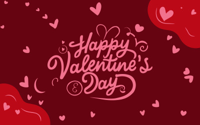 Valentinstag-Hintergrund, Happy Valentine&amp;#39;s Day-Banner-Stock-Illustration kostenlos