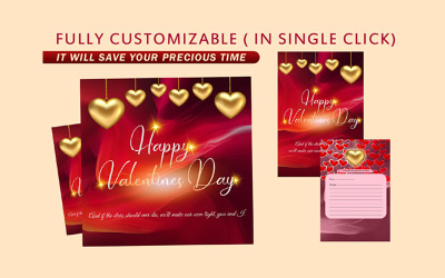 Cartão Modelo de Folheto Desejando Dia dos Namorados