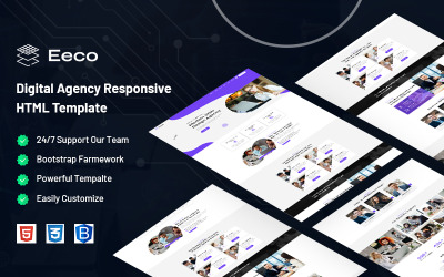 Eeco – 数字代理响应式网站模板