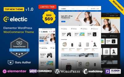 Electic - 电子、计算机和科技商店 Elementor WooCommerce 主题