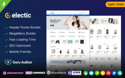 Electic - Elektronik och dator- och teknikbutik Elementor WooCommerce Theme