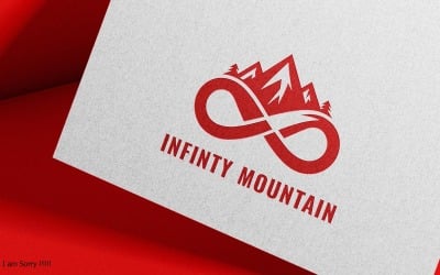 Infinity berg vector logo ontwerp
