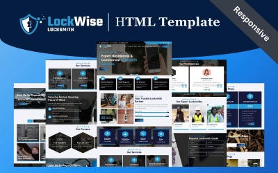 LockWise - Låssmed och säkerhetssystem HTML5 webbplatsmall