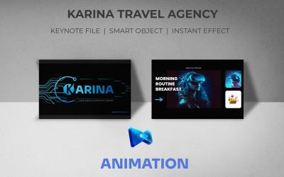 Modelo de apresentação principal da agência de viagens Karina