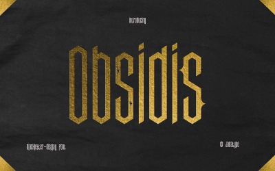 Obsidis — простой шрифт Blackletter
