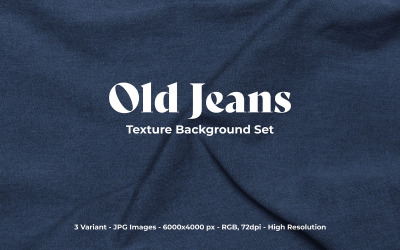 Conjunto de fundo de textura de jeans velho