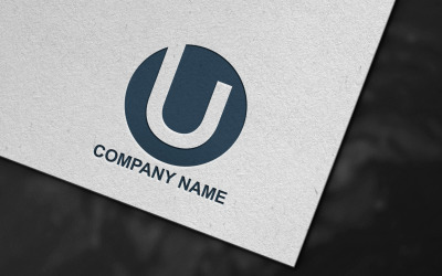 Egyedi U Letter logó sablon design