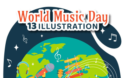 13 Dünya Müzik Günü İllüstrasyonu
