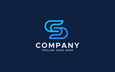 2 Minimale letter S logo ontwerpsjabloon