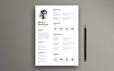Plantilla de CV simple y minimalista