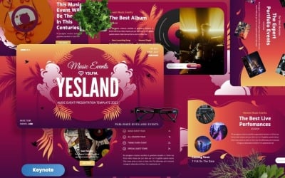 Yesland - Modèle Keynote d&amp;#39;événements musicaux