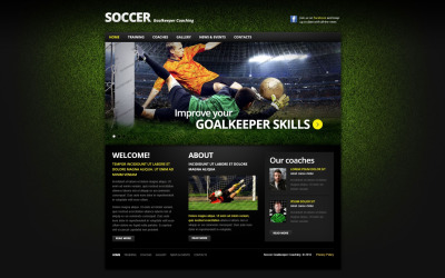 Futbol Duyarlı Web Sitesi Şablonu