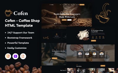 Cofen – Plantilla de sitio web de cafetería