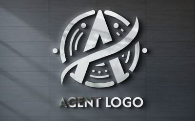Eine Buchstaben-Logo-Show des Agenten