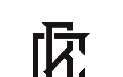 En monogramlogotyp från sammanvävda B- och C-svarta bokstäver i gotisk stil