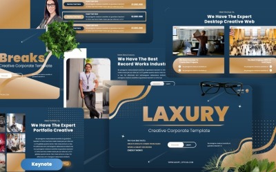 Laxury – kreatív vállalati vitaindító sablon