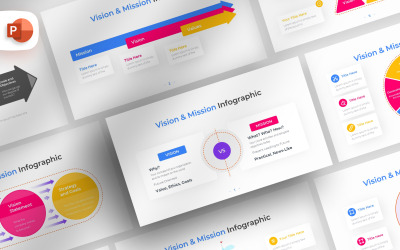 Modèle d&amp;#39;infographie de mission de vision