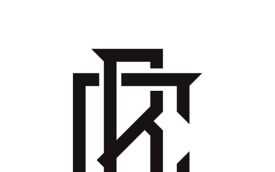 Um logotipo monograma de letras pretas B e C entrelaçadas em estilo gótico